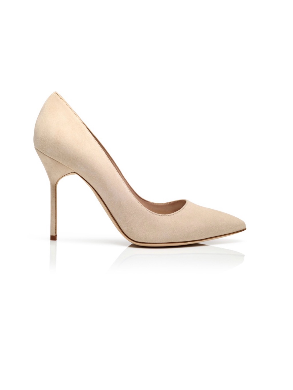 Manolo Blahnik Bb 105 Nude Pointed-Toe Stiletto Pump